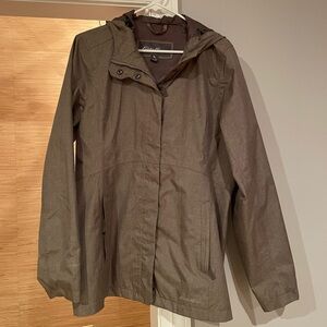 Eddie Bauer Women's Hooded Rainjacket, dusty purple (in great condition!)